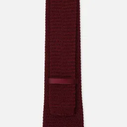 Van Heusen Maroon Textured Tie image 4