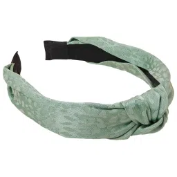 Accessorize London Green Textured Knot Head Band image 1