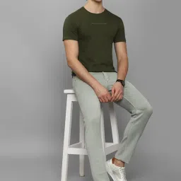 Louis Philippe Jeans Green Cotton Slim Fit T-Shirt image 5