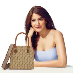 Lavie Womens Beige Mono Ll Tyra Satchel with Detachable Strap (S) image 5