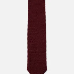 Van Heusen Maroon Textured Tie image 3