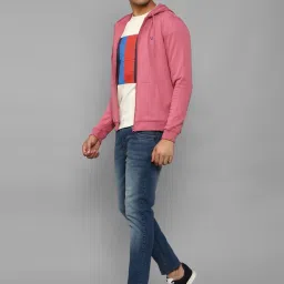 Allen Solly Pink Cotton Regular Fit Hooded Sweatshirt image 5