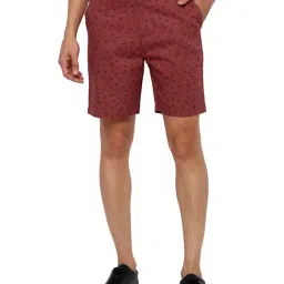 Forever 21 Red Cotton Regular Fit Floral Print Shorts-picture-11