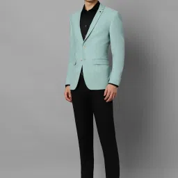 Allen Solly Sea Blue Slim Fit Blazer image 5