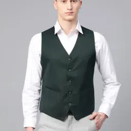 ManQ Green Sleeveless Waistcoat-picture-29