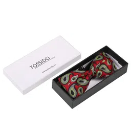Tossido Red Printed Bow Tie image 2