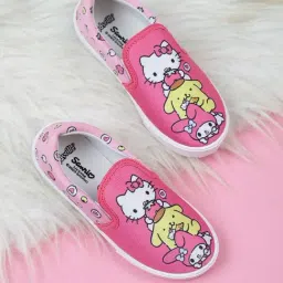 Kidsville Kids Hello Kitty Printed Pink Slip-On Shoes-picture-14