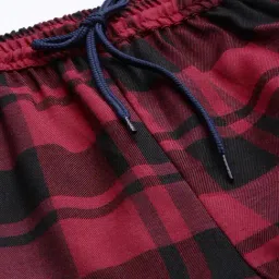Kryptic Maroon & White Cotton Relaxed Fit Printed Lounge Pants - Pack of 2 image 3