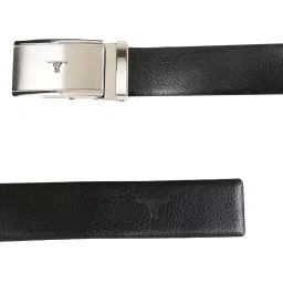 BULCHEE Black & Tan Leather Reversible Belt for Men image 5