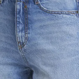 Spykar Light Blue Cotton Relaxed Fit High Rise Jeans image 5