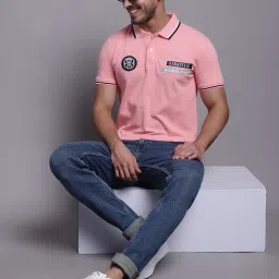 Cantabil Pink Regular Fit Polo T-Shirt image 5