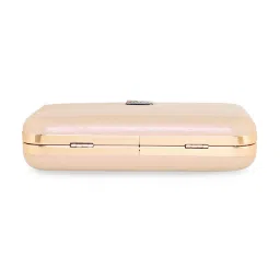 Esbeda Beige Small Partywear Boxy Clutch image 5