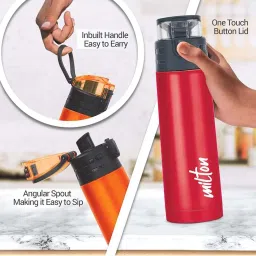 Milton Atlantis 600 Red Thermosteel Insulated Water Bottle (0.5 L) image 5