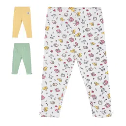 MINIKLUB Girls Multicolor Printed 3 Leggings image 1