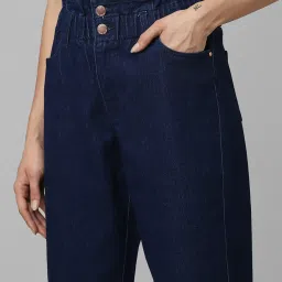 Only Dark Blue Straight Fit High Rise Joggers image 5