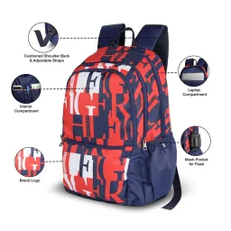 Tommy Hilfiger Majestic 31 Ltrs Navy & Red Medium Laptop Backpack image 5