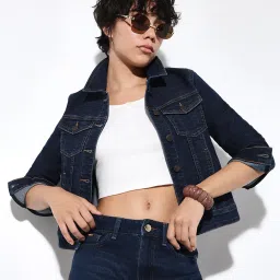 Only Blue Regular Fit Denim Jacket image 1