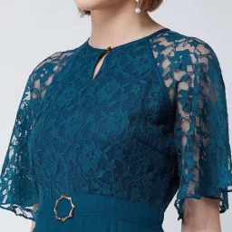 Miss Chase Teal Lace Jumpsuit image 5