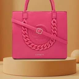 Caprese Faux leather Pink Women Handbag image 1
