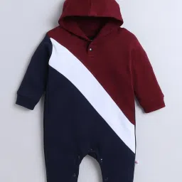 Bumzee Boys Multi Cotton Color Block Sleepsuit image 1