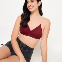 Clovia Maroon Non Padded Bra image 1