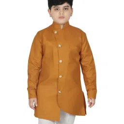 SG Yuvraj Kids Dark Yellow Regular Fit Kurta image 1
