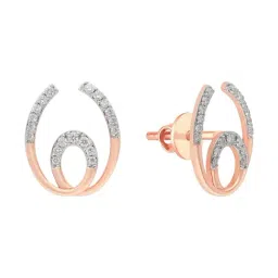 Malabar Gold and Diamonds 18K IGI Certified Real Diamond Rose Gold Earring for Women-picture-16