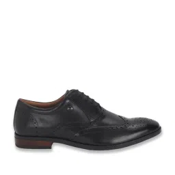 Louis Philippe Men's Black Brogue Shoes image 1