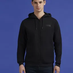 Pepe Jeans Black Regular Fit Hooded Sweatshirt image 1