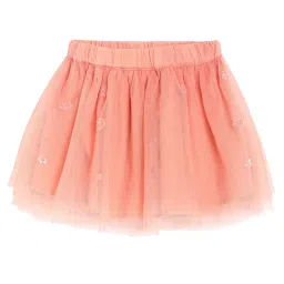 MINIKLUB Girls Peach Embellished Skirt image 1