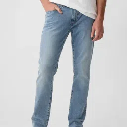 GAP Lt. Blue Slim Fit Solid Jeans-picture-26
