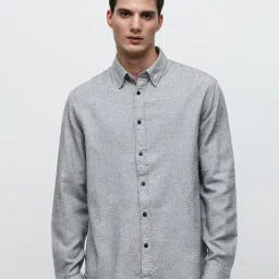 SELECTED HOMME Grey Melange Regular Fit Shirt-image-19