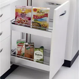 Olive Platinum 200x485x430 mm Two Shelf Pullout Silver, 101 014 003 0-picture-27