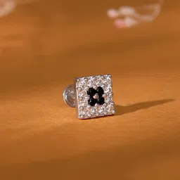 GIVA Rhodium-Plated Stud Nosepin-picture-10