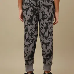 Kidsville Boys Black Printed Joggers image 5