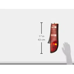 Uno Minda Tail Light Assembly Lower without Wire & Bulb Holder Black Border - Right for Tata Indica Vista (TL-6533CLMB) image 3