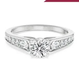 EMORI 18k Yellow Gold Lab Grown Diamond Minimal Ring for Women-image-46