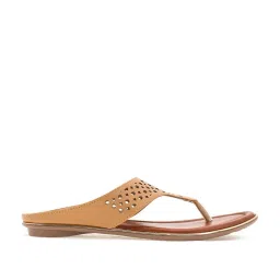 khadim Khadim's Women's Beige Thong Sandals image 1