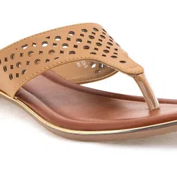 khadim Khadim's Women's Beige Thong Sandals image 4