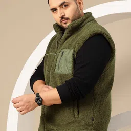 Sztori Plus Size Sherpa Jacket image 2