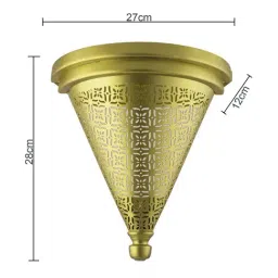 Homesake Golden Moroccan Cone Wall Lamp - Set of 1 image 4