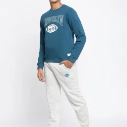 Lil Tomatoes Kids Teal & Grey Printed Full Sleeves Tracksuit image 4