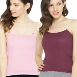 Lady Lyka Multicolor Cotton Camisole (Pack Of 2) image 1