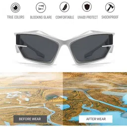 AUGEN Unisex Shield Sunglasses with UV Protected Lens VI-SG-223-C5 image 3