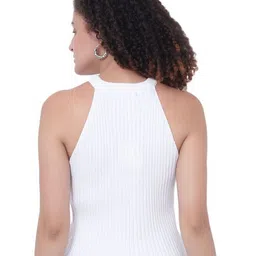 God's Club Women Striped Regular Fit Sleeveless T-shirt image 4