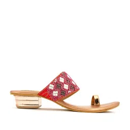 khadim Khadim's Women's Pink Toe Ring Sandals image 1