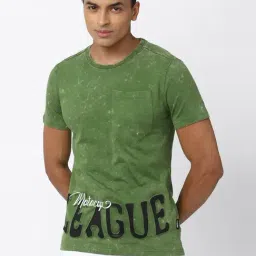 Forever 21 Green Cotton Regular Fit Printed T-Shirt-image-16