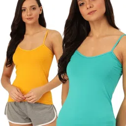 Lady Lyka Multicolor Cotton Camisole (Pack Of 2) image 1
