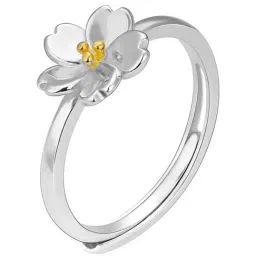 GIVA 92.5 Sterling Silver Rose of Winter Flower Ring for Women image 3