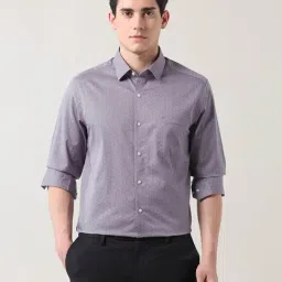 Arrow Purple Cotton Slim fit Print Formal Shirt-image-28